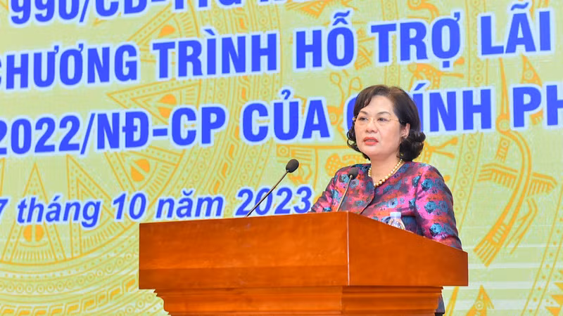 Thống đốc Ngân hàng Nhà nước Nguyễn Thị Hồng.