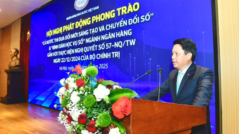 Phó Thống đốc Ngân hàng Nhà nước Phạm Tiến Dũng phát biểu khai mạc Hội nghị. Phó Thống đốc Ngân hàng Nhà nước Phạm Tiến Dũng phát biểu khai mạc Hội nghị.
