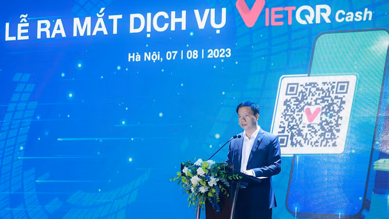 Tổng Giám đốc NAPAS Nguyễn Quang Minh chia sẻ tại buổi lễ.