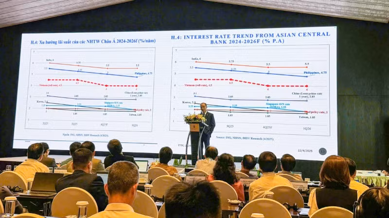 Tiến sĩ Cấn Văn Lực tham luận tại Hội thảo.