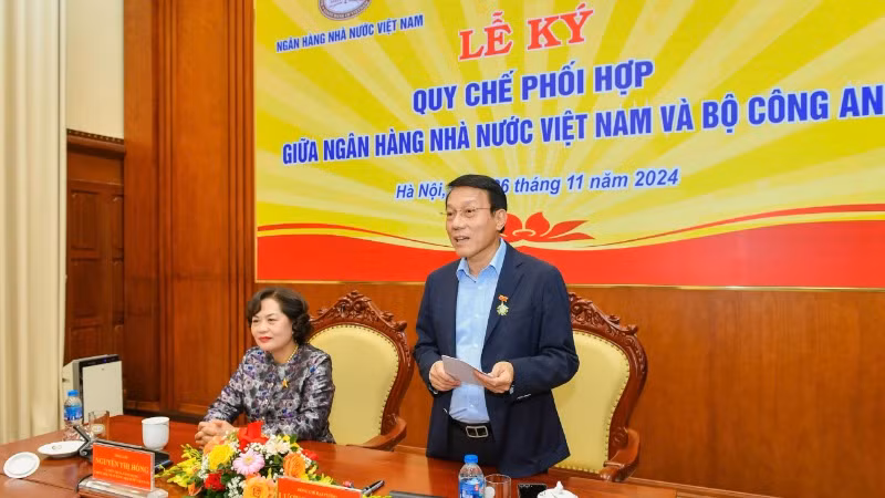 Đại tướng, Bộ trưởng Công an Lương Tam Quang phát biểu chỉ đạo tại lễ ký.