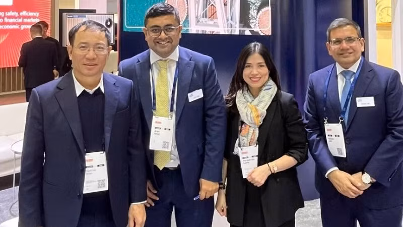 Đoàn công tác Agribank gặp gỡ, trao đổi với đại diện các ngân hàng thương mại và tổ chức cung ứng dịch vụ tài chính quốc tế.