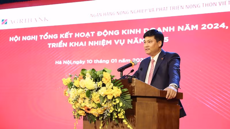 Tổng Giám đốc Agribank Phạm Toàn Vượng phát biểu tại Hội nghị.