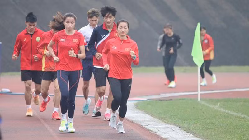Một buổi tập luyện của đội tuyển điền kinh Việt Nam. (Ảnh: Tư liệu)