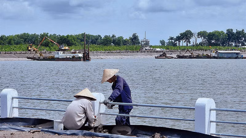 Một góc hồ chứa nước ngọt tại miệt rừng U Minh hạ, tỉnh Cà Mau.