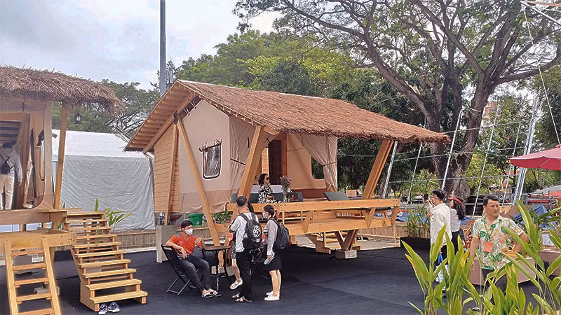 Các sản phẩm độc đáo được trưng bày tại Hội chợ quốc tế hàng phong cách ngoài trời năm 2024.