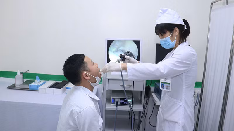 Người lao động Công ty Honda Việt Nam được khám sức khỏe định kỳ. (Ảnh: MINH THẮNG)