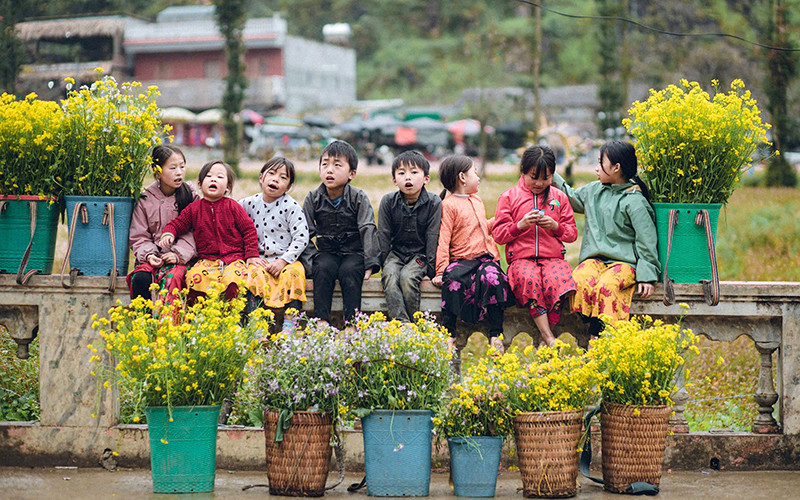 Trẻ em ở Lũng Cẩm, xã Sủng Là, huyện Đồng Văn, tỉnh Hà Giang. (Ảnh VŨ MỪNG)