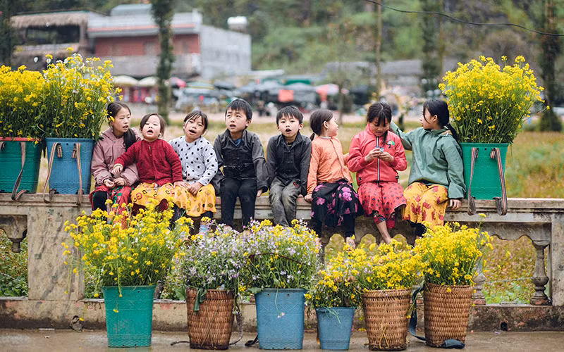 Trẻ em ở Lũng Cẩm, xã Sủng Là, huyện Đồng Văn, tỉnh Hà Giang. (Ảnh VŨ MỪNG)