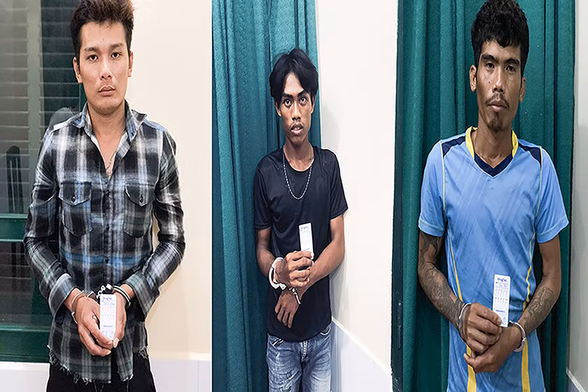 Các đối tượng tại cơ quan điều tra.