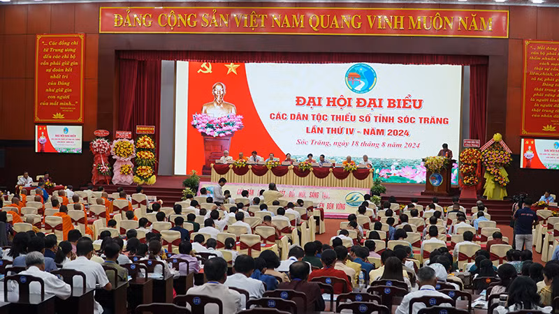 Quang cảnh Đại hội đại biểu các dân tộc thiểu số tỉnh Sóc Trăng lần thứ 4, năm 2024.