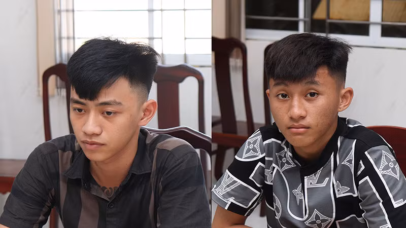 Các đối tượng Lâm Tuấn Kiệt (trái) và Lý Thanh.