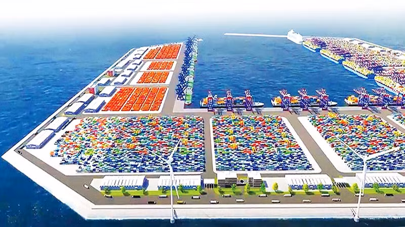 Phối cảnh cảng biển Trần Đề (Sóc Trăng)