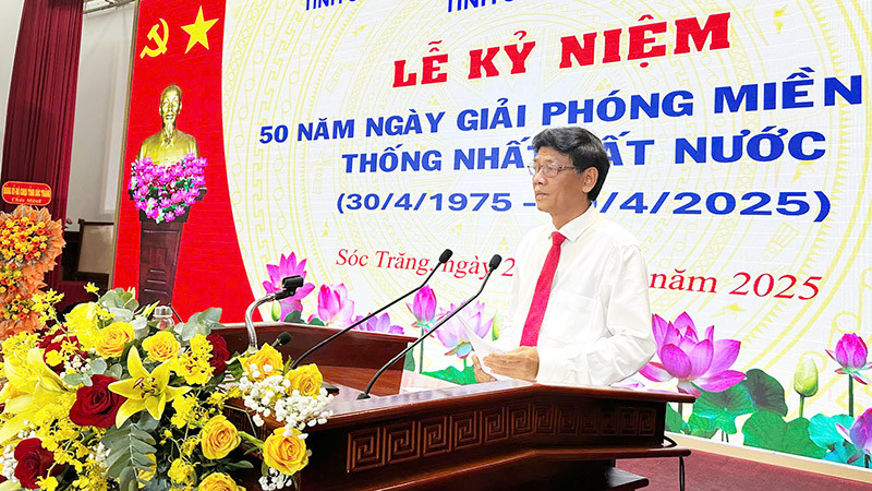 Bí thư Tỉnh ủy Sóc Trăng Lâm Văn Mẫn ôn lại truyền thống cách mạng hào hùng.