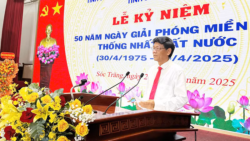 Bí thư Tỉnh ủy Sóc Trăng Lâm Văn Mẫn ôn lại truyền thống cách mạng hào hùng.