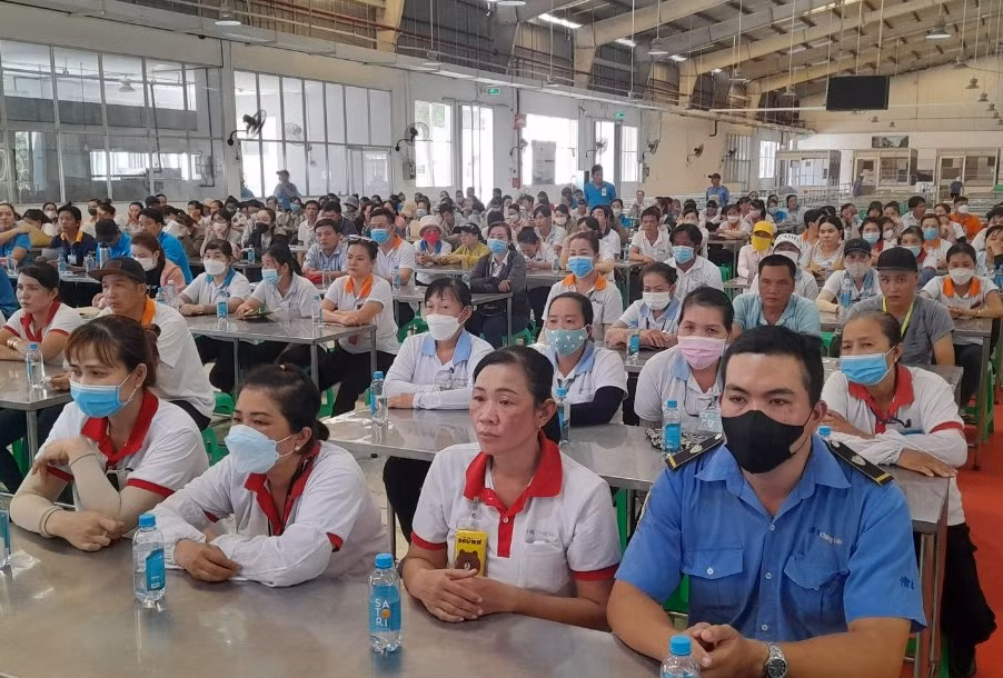 Công nhân tham dự lễ phát động Tháng Công nhân năm 2024.