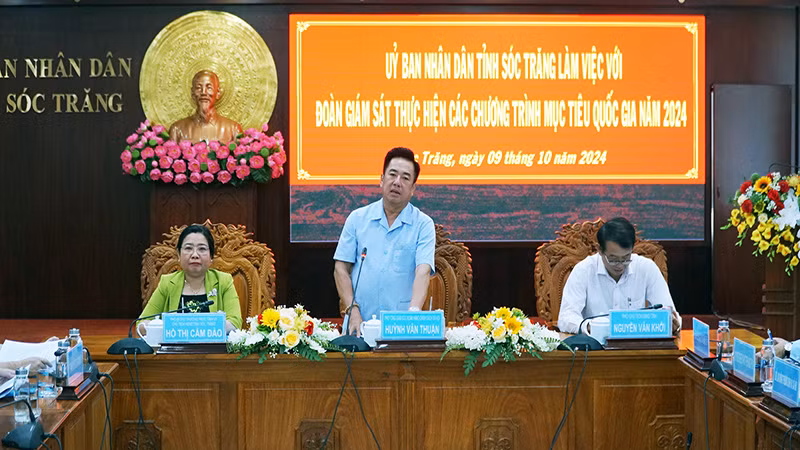 Đồng chí Huỳnh Văn Thuận, thành viên Ban Chỉ đạo Trung ương phát biểu kết luận giám sát.