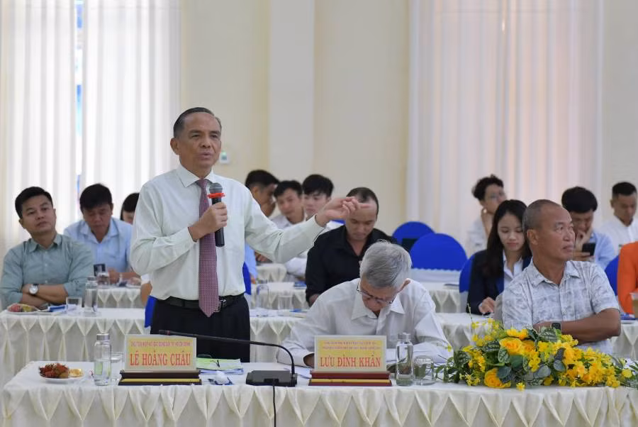 Đại diện Hiệp hội bất động sản Thành phố Hồ Chí Minh tham luận đóng góp nội dung dự thảo Nghị quyết quy định cơ chế hỗ trợ thực hiện dự án đầu tư xây dựng nhà ở xã hội trên địa bàn Long An.