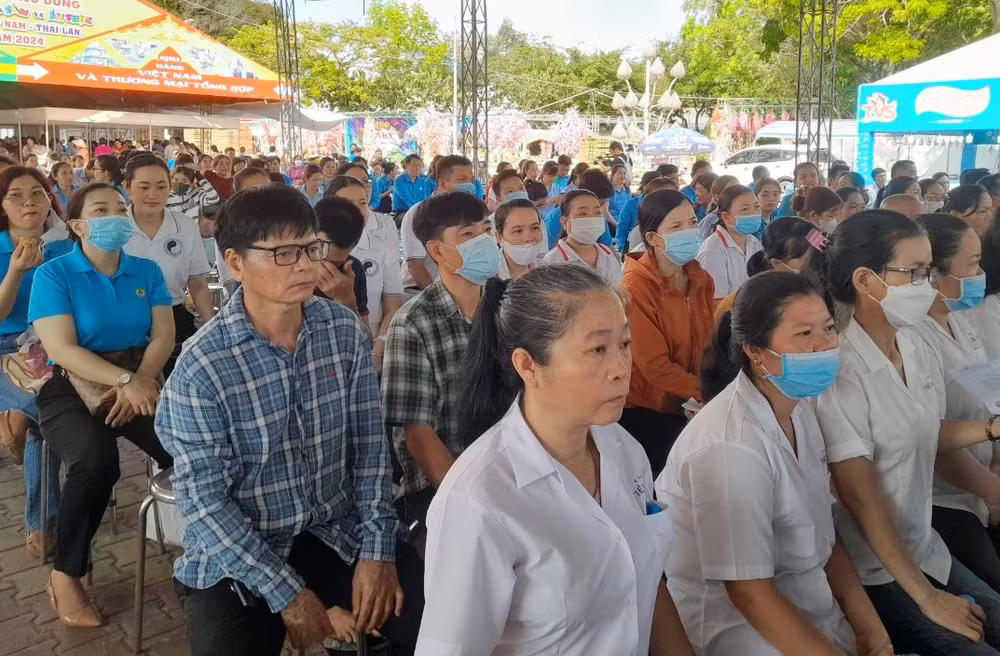 Công nhân lao động dự lễ phát động “Tháng Công nhân” và “Tháng hành động về an toàn, vệ sinh lao động” năm 2024.