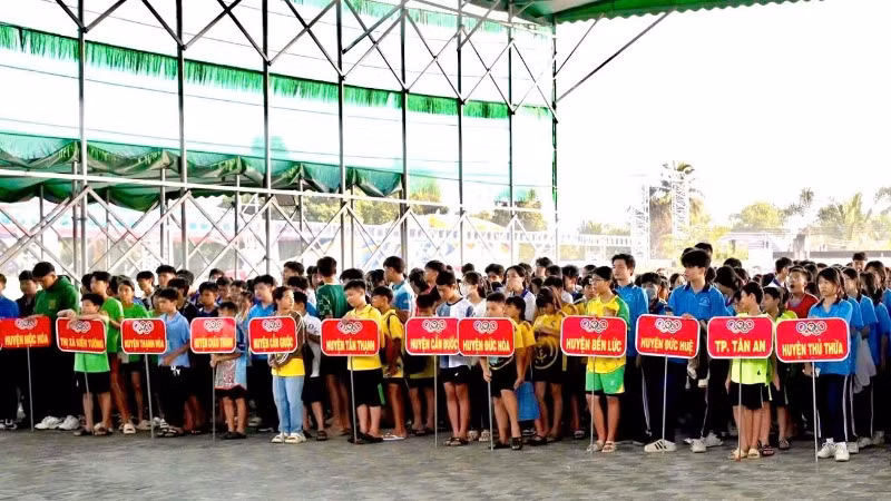 Học sinh trên địa bàn tỉnh tham dự Giải bơi lội ở các nhóm tuổi thanh, thiếu niên.