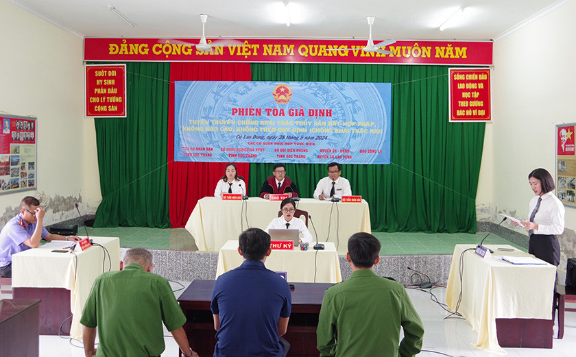 Quang cảnh phiên tòa giả định.