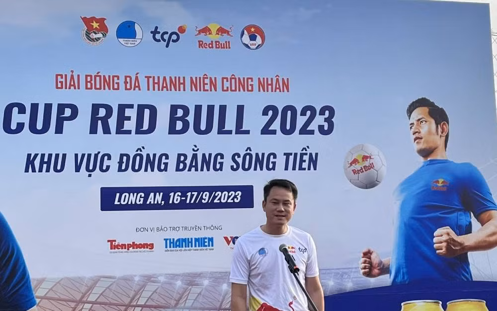 Phó Chủ tịch Thường trực Trung ương Hội Liên hiệp Thanh niên Việt Nam Nguyễn Kim Quy phát biểu khai mạc.