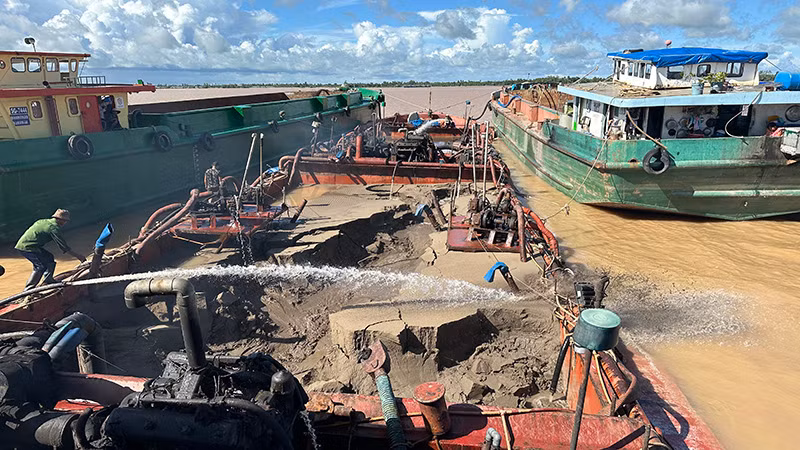 Sang mạn cát biển đã khai thác tại Sóc Trăng.