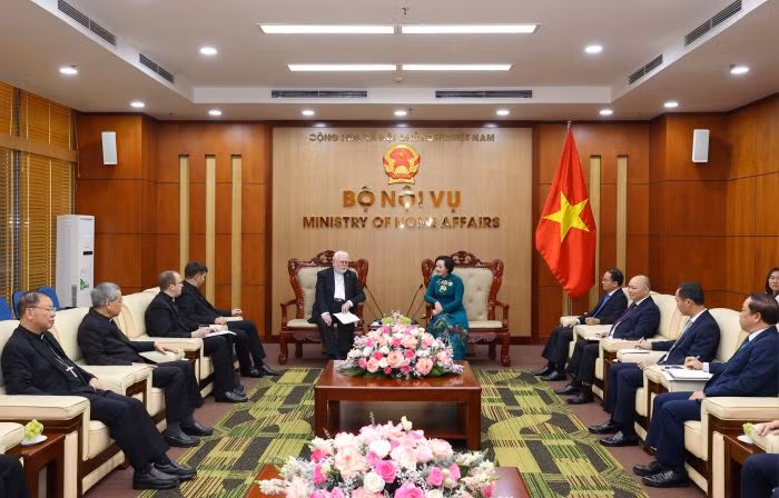 Quang cảnh buổi tiếp. 