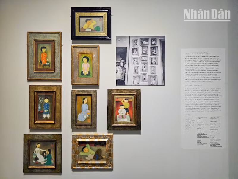 Nét bút hồn nhiên, trong sáng trong từng tác phẩm của Mai Trung Thứ. (Ảnh: MINH DUY)