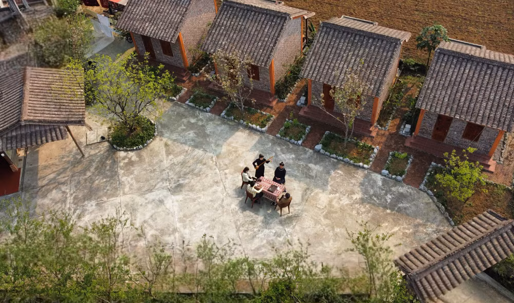 Không gian homestay của gia đình ông Dương Công Chích, một trong năm hộ đầu tiên chuyển đổi làm du lịch để đón khách.