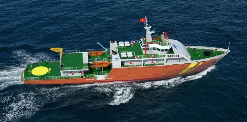 Hình ảnh mô phỏng “siêu tàu” cứu nạn chuyên dụng đóng mới, khai thác từ năm 2024.