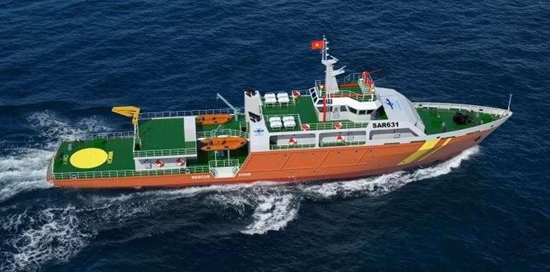 Hình ảnh mô phỏng “siêu tàu” cứu nạn chuyên dụng đóng mới, khai thác từ năm 2024.