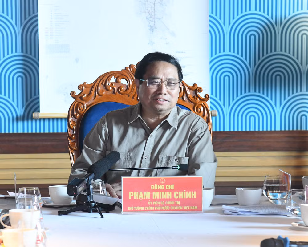 Thủ tướng Phạm Minh Chính phát biểu tại buổi làm việc.