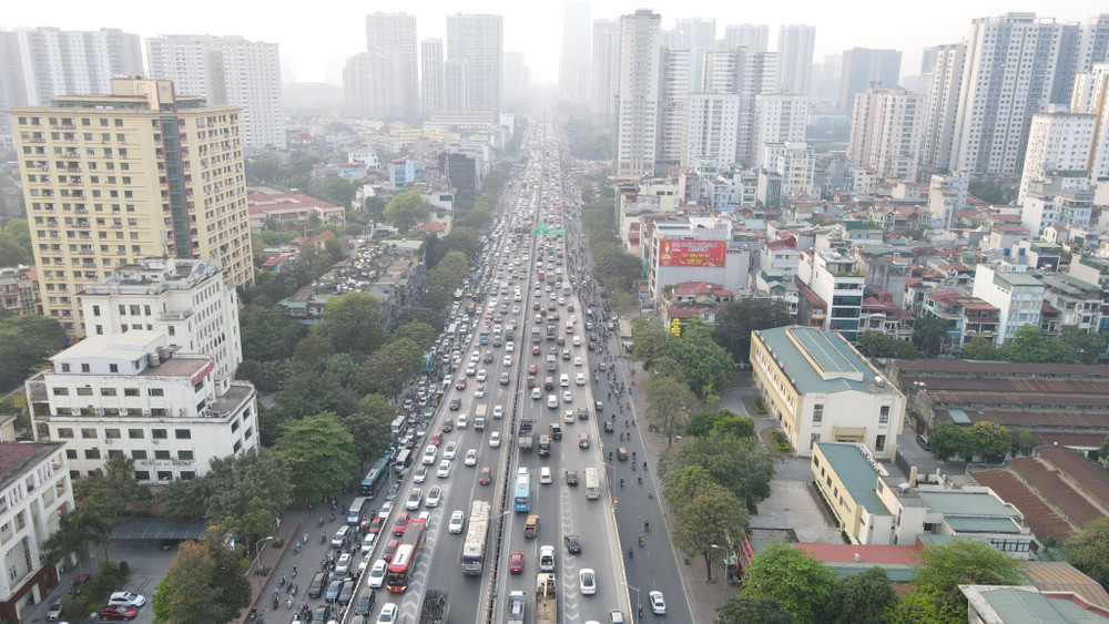 Đường Vành đai 3, một trong những tuyến trọng điểm tại Hà Nội thường xảy ra ùn tắc.