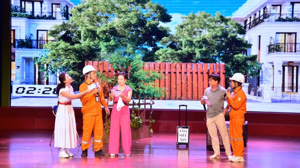 Một tiểu phẩm tại hội thi "Dân vận khéo" cụm thi số 6 thành phố Hà Nội được tổ chức sáng 30/8.