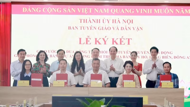 Các địa phương và các cơ quan báo chí của Hà Nội ký kết phối hợp, tăng cường tuyên truyền về công tác giải phóng mặt bằng những dự án trọng điểm trên địa bàn.