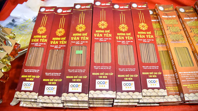 Sản phẩm Hương Quế Văn Yên của Hợp tác xã Quế Văn Yên, huyện Văn Yên, tỉnh Yên Bái. (Ảnh: Nhật Quang)