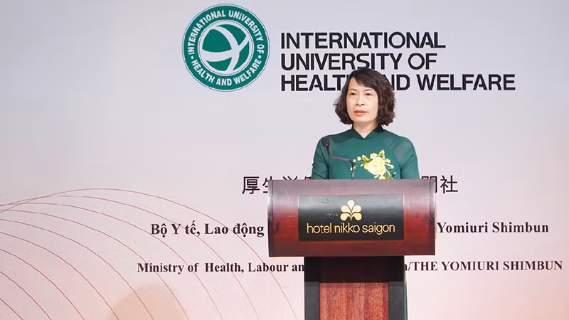 PGS.TS Nguyễn Thị Liên Hương, Thứ trưởng Y tế phát biểu tại chương trình.