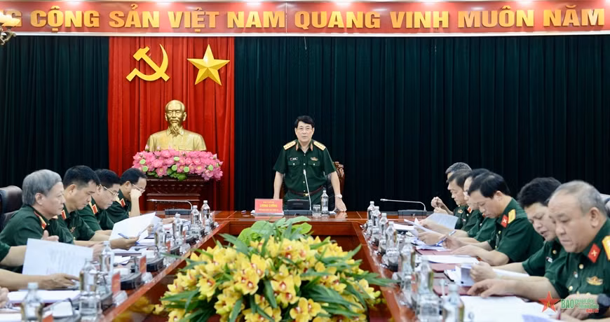 Đại tướng Lương Cường chủ trì Hội nghị Ban Chủ nhiệm Tổng cục Chính trị