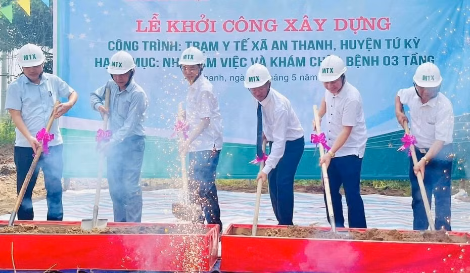 Khởi công xây dựng trạm y tế xã An Thanh.