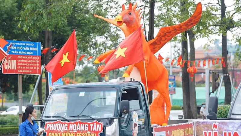 Linh vật thiên mã của phường Hoàng Tân.