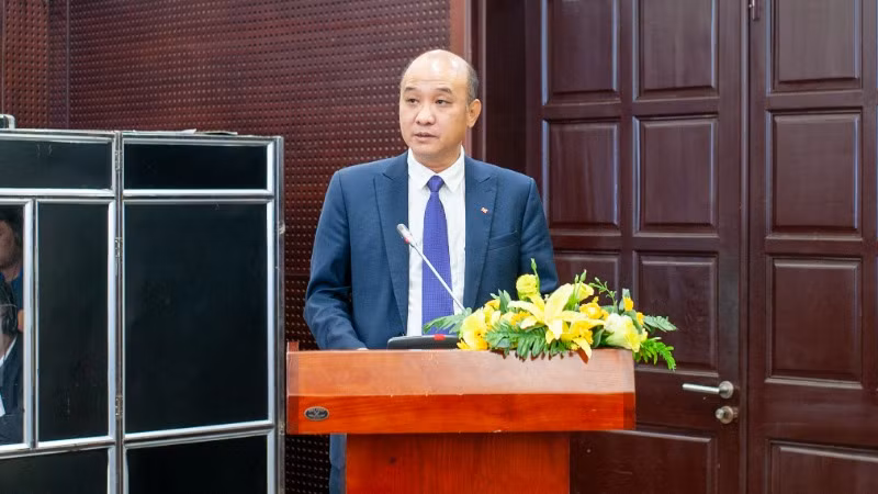 Phó Chủ tịch Ủy ban nhân dân thành phố Đà Nẵng Lê Quang Nam phát biểu.