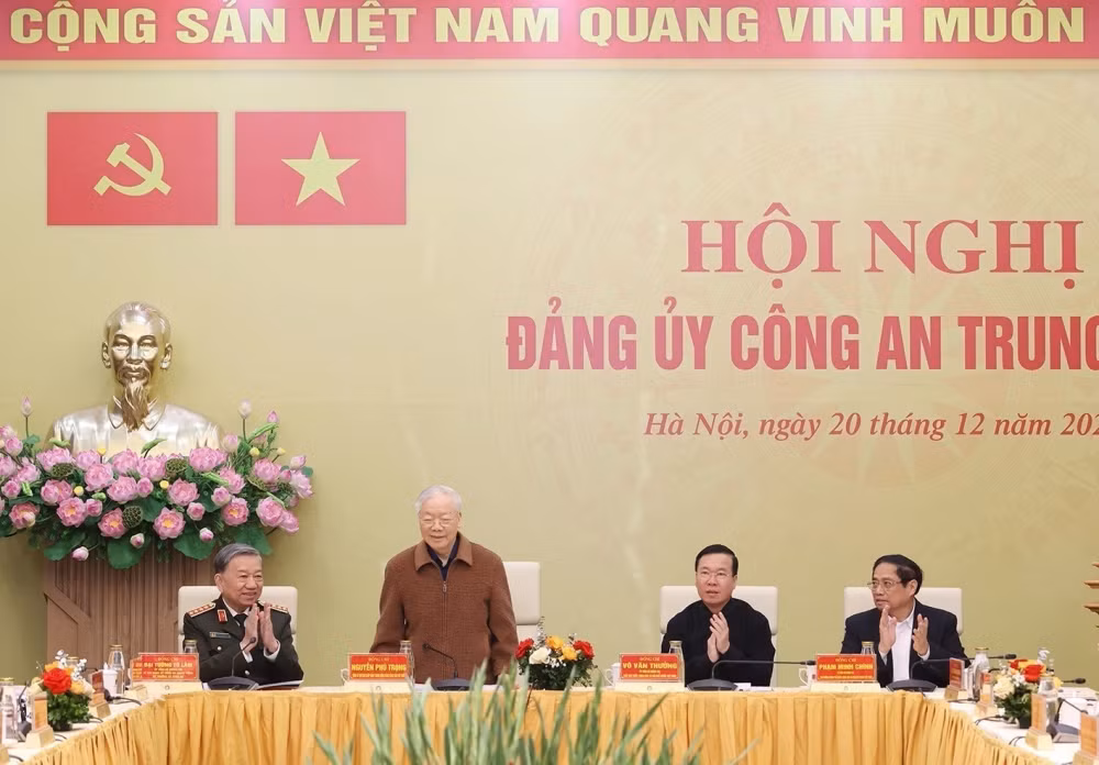 Tổng Bí thư Nguyễn Phú Trọng tại Hội nghị.