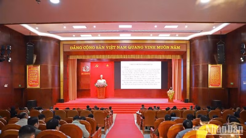 Quang cảnh Hội nghị tập huấn công tác nhân quyền năm 2024 tại Yên Bái. (Ảnh: Ban tổ chức)