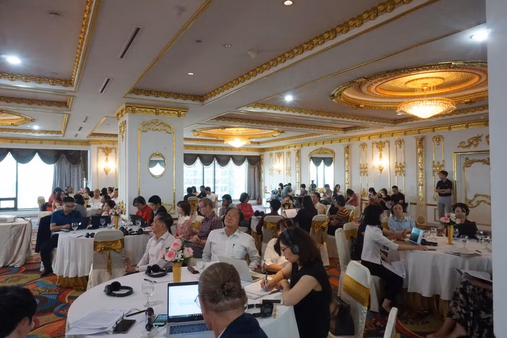 Quang cảnh lễ công bố nghiên cứu.