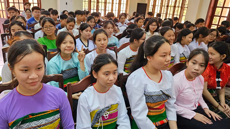 Học sinh các dân tộc thiểu số tỉnh Thanh Hóa.
