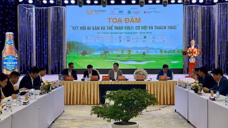 Tọa đàm "Kết nối di sản và thể thao Golf: Cơ hội và thách thức" là hoạt động nằm trong chuỗi các hoạt động của Festival Ninh Bình lần thứ III năm 2024.