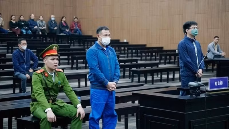 Bị cáo Nghiêm Quang Minh tại phiên tòa sơ thẩm.
