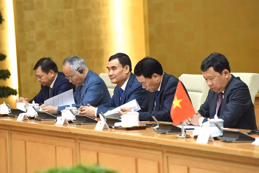 [Ảnh] Thủ tướng Phạm Minh Chính tiếp Chủ tịch Thượng viện Vương quốc Campuchia Samdech Say Chhum ảnh 6