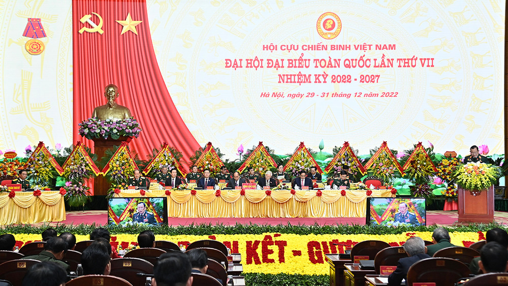 Quang cảnh Đại hội đại biểu toàn quốc Hội Cựu chiến binh Việt Nam lần thứ VII.